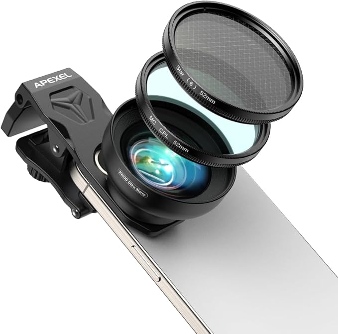 APEXEL 100Ultra Macro Lens with CPL Starlight - Enhanced Version Smartphone Lens for iPhone, Samsung, Pixel | Pro Macro Photography of Flowers, Iinsects, Jewelry, Food Details and Other Small Objects by Apexel