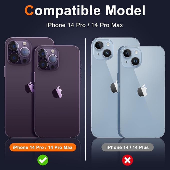 UniqueMe 3 PK for iPhone 14 Pro Max/14 Pro Camera Lens Protector-Colorful | Tempered Glass, Case Friendly, Scratch-Resistant, Night Shooting Mode - Image 2