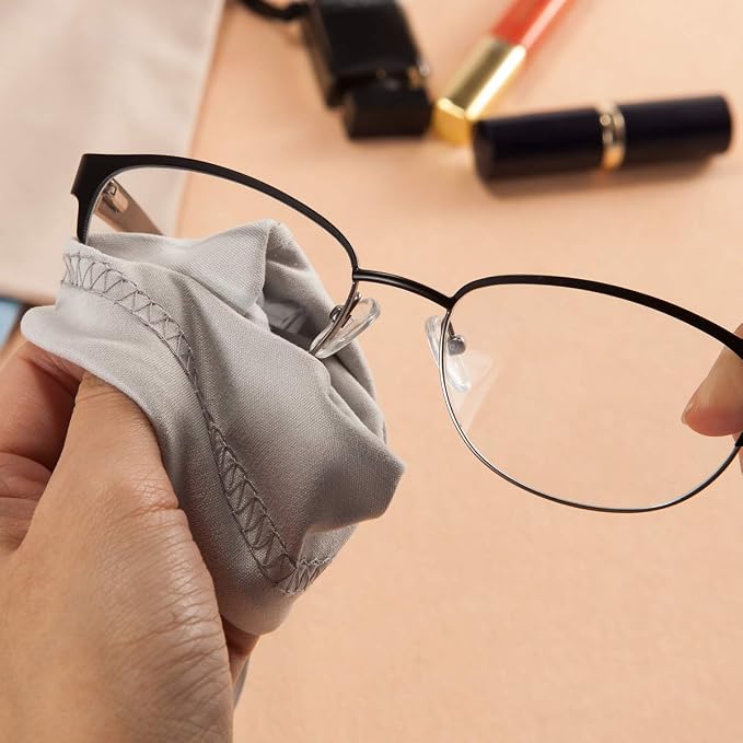 TRIUMPH VISION Glasses Case Soft Eyeglass Case Sunglass Pouch Cloth 3 Pack | Thick Microfiber Pouch Drawstring Pouch Eye Glass Bag Sunglasses Sleeve Storage, Lens Protection Cover,Cleaning Lens Screen - Image 6