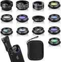 Phone Camera Lens Kit (13 Pieces) for iPhone 11 Xs 10 8 7 6 Plus SE Samsung and Most Andriod Phone- Wide Angle Lens & Macro Lens+Fisheye Lens and More by Mocalaca