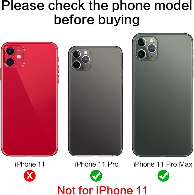 2PCS ASDAWN Back Rear Camera Lens Glass Replacement for iPhone 11 Pro and 11 Pro Max Camera Lens Replacement with Pre-Installed Adhesive + Installation Manual + Repair Tool Kit - Image 2