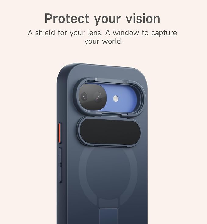 SURITCH for Google Pixel 10a Phone Case, Compatible with MagSafe, Protective Cover with Camera Cover & Adjustable Metal Kickstand for Pixel 10a 2026 -Dark Blue - Image 3