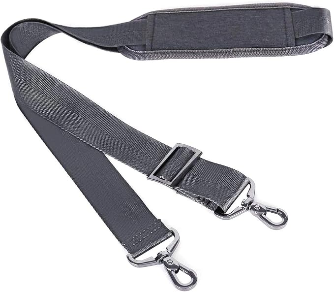 MOSISO 56 inch Shoulder Strap, Adjustable Soft Universal Non-Slip Strap | Thick Replacement Strap, Fit Padded with Metal Swivel Hooks for Laptop Shoulder Bag/Laptop Messenger Bag, Space Gray - Image 4