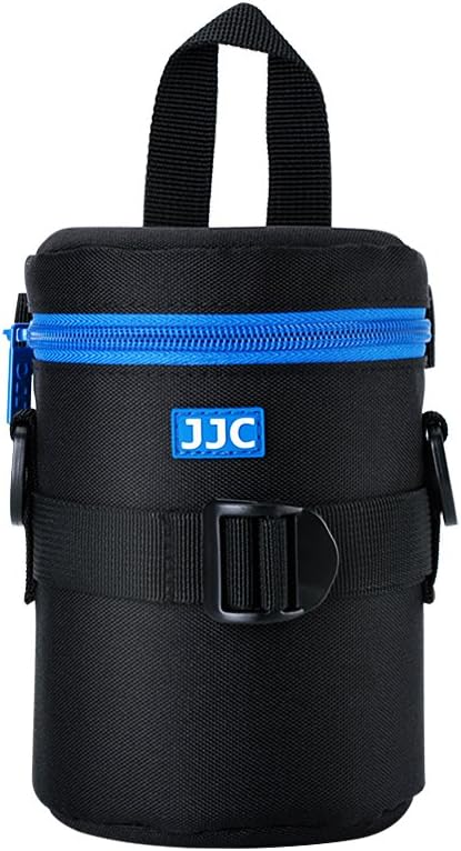 JJC Deluxe Lens Case Pouch Bag for Camera Lens Below 3.1" x 5.3"(D x L) | for Canon EF-S 17-55mm, EF 35mm f2, RF 85mm f2 Macro, Nikon AF-S 18-200mm/18-105mm/18-300mm/55-200mm Lens & More by JJC
