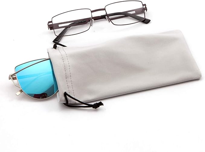 TRIUMPH VISION Glasses Case Soft Eyeglass Case Sunglass Pouch Cloth 3 Pack | Thick Microfiber Pouch Drawstring Pouch Eye Glass Bag Sunglasses Sleeve Storage, Lens Protection Cover,Cleaning Lens Screen - Image 2