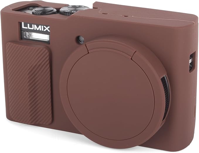 MUZIRI KINOKOO Silicone Sleeve Compatible for Panasonic Lumix ZS99 Camera - Soft Protective Cover for DC-ZS99/TZ99 Digital Camera with Removable Lens Cover - Anti-Slip & Anti-Scratch - Coffee - Image 8