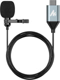 MAONO USB-C Lavalier Microphone, 192kHz/24bit for Interview and Vlogging | Omnidirectional, Plug & Play for iPhone15, iPad, Android, Conference Call, YouTube Video, Dictation, Meeting, Recording, UL11 by MAONO