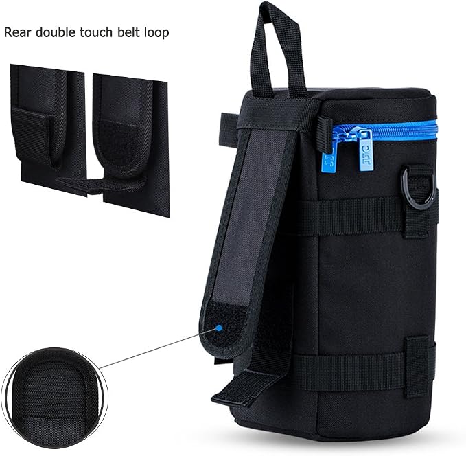 JJC Deluxe Lens Case Pouch Bag for Camera Lens Below 4.3" x 8.8"(D x L) | for Canon EF 100-400mm f4.5-5.6L IS USM/EF 70-200mm f2.8L, RF 600mm f11, Nikon AF 80-200mm f2.8D/AF-S 70-200mm f2.8G Lens - Image 5