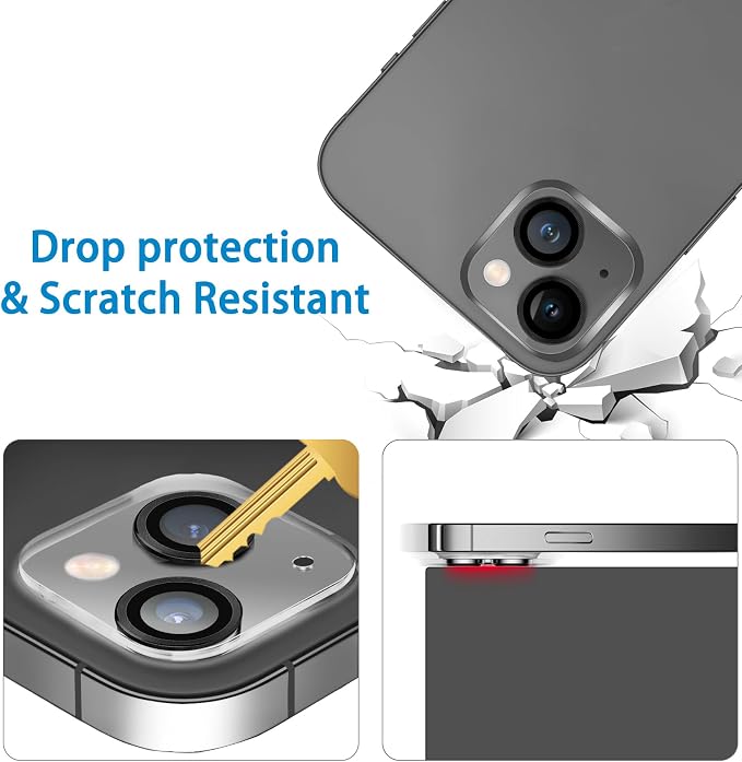 Dengduoduo 3 Pack Tempered Glass Camera Lens Protector for iPhone 15 6.1" & for iPhone 15 Plus 6.7", Ultra HD, 9H Hardness, Anti-Scratch, Case Friendly, Easy to Install [No Affect on Night Shots] - Image 5