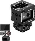 3 Port Cold Shoe Mount with 1/4"-20 Thread for Camera Cage Flash LED Monitor Microphone etc., Aluminum Camera Triple Cold Shoe Extension Bracket Compatible with Nikon, Canon, Sony..DSLR/SLR by Beusoulover
