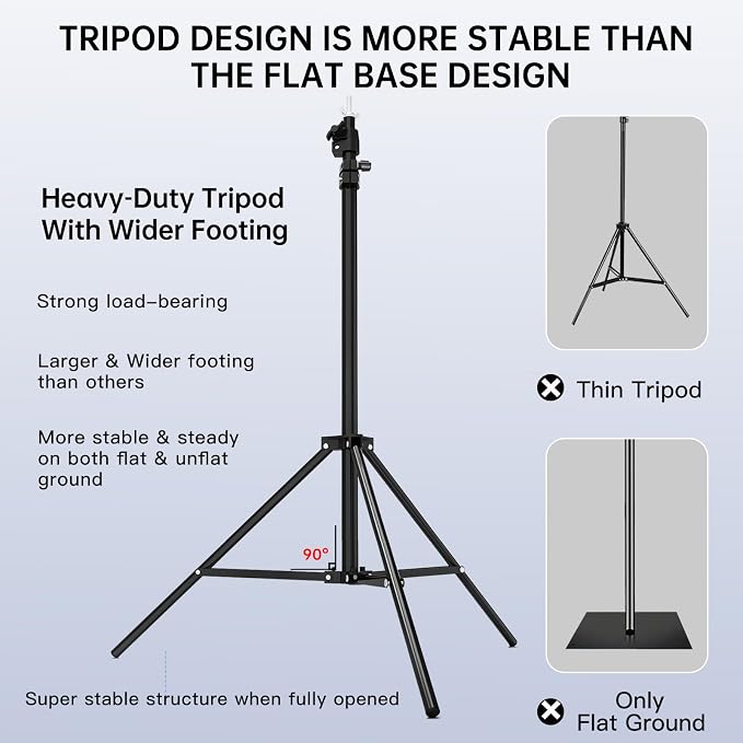 BEIYANG 8.5 x 10 FT Photo Backdrop Stand Kit, Adjustable Background Holder Support System Kit with Carrying Bag, for Photography Video Stutio, Parties Decoration, Advertising Display - Image 3