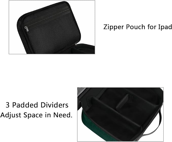 MATEIN Electronics Travel Organizer, Double Layers Charger Organizer Bag | with Sturdy Handle for Travel Accessories, Tech gifts for Men and Women, Medium Tech Case for Cable Management, Peacock Blue - Image 5