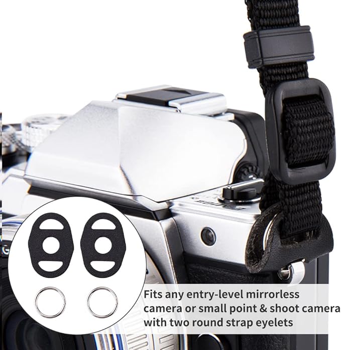 JJC Soft Camera Neck Shoulder Strap for Canon M50 M5 M6 Mark II G5X G7X G9X | for Panasonic GH6 G85 G95 G100 GX85 GX95 G7 G9 G9II GX9 GX8 GH5 GH5S FZ80 FZ300 FZ1000 II Olympus OM-D E-M10 E-M5 E-M1 & More - Image 2