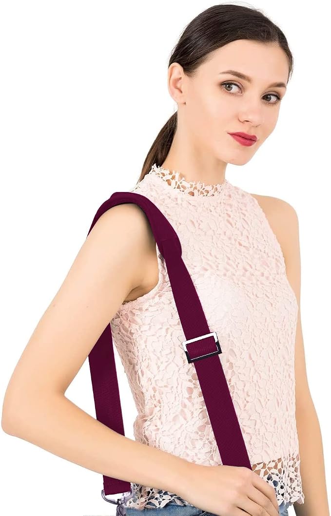 MOSISO 56 inch Shoulder Strap, Adjustable Soft Universal Non-Slip Strap | Thick Replacement Strap, Fit Padded with Metal Swivel Hooks for Laptop Shoulder Bag/Laptop Messenger Bag, Wine Red - Image 6