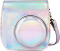 Phetium Mini 13 Camera Case for Fujifilm Instax Mini 13 12 Camera-Silver | Mini Camera Protective Case,PU Leather Bag,Photo Storage Pocket,Adjustable Shoulder Strap,Magnetic Flip by Phetium