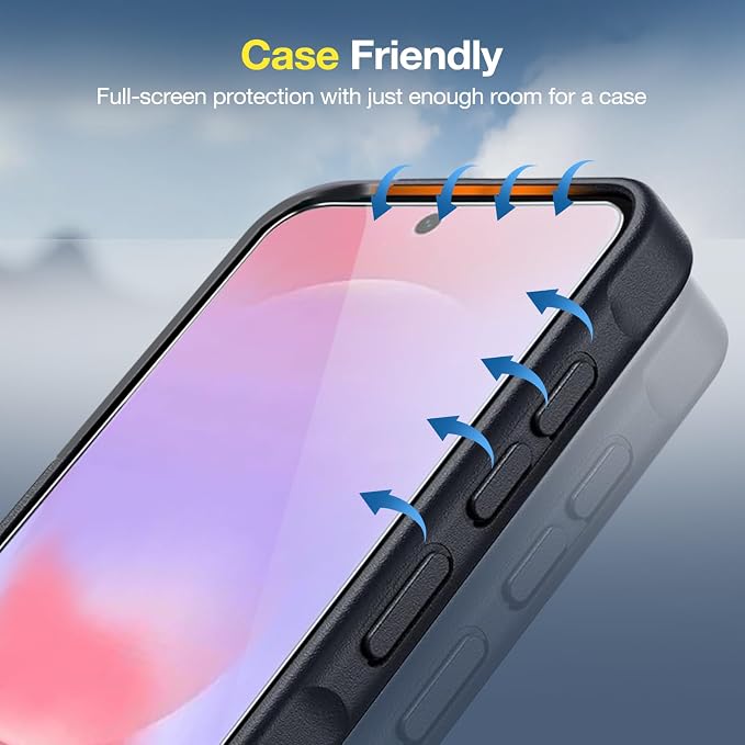 2+2 Pack for Samsung Galaxy A37 5G Screen Protector & Camera Lens Protector, Ultra HD Tempered Glass with Easy Installation Frame, Anti-Fingerprint, Anti-Scratch, Case Friendly, Bubble Free | 2+2 Pack, Ultra HD Tempered Glass, Anti-Fingerprint, Anti-Sc... - Image 6
