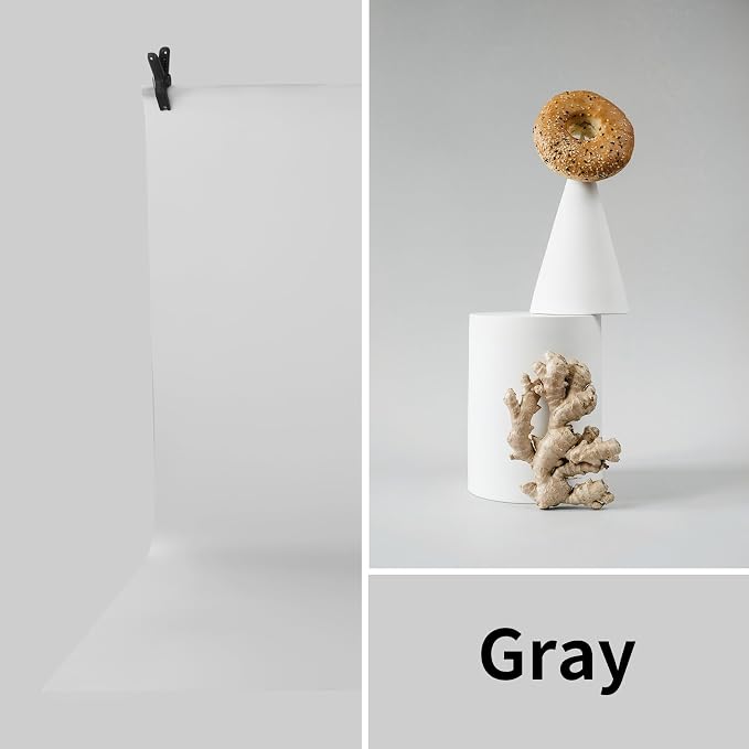 Meking 39.37x78.74 in PVC Backdrop, Matte Grey Background for Photography | Vinyl Backdrops for Product Photography,Portrait Shoots and Photo Studio - Image 2