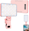 Newmowa Clip Selfie Light for Phone with Smart Light Sensor 2000mAh Pink | Rechargeable, Portable video light, for Laptop and Camera, 3 Modes, Phone light for Selfie, Makeup, Video Conference, TikTok by Newmowa