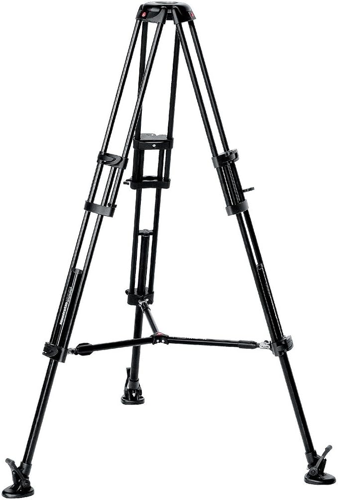 Manfrotto MVH502A,546BK-1 Professional Fluid Video System with Aluminum Legs and Mid Spreader (Black) | Mid Spreader, Aluminum Legs - Image 3