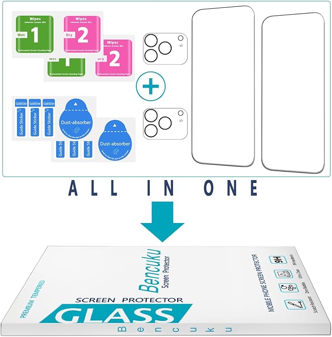 2+2 Pack Screen Protector for iPhone 17 Pro 6.3 Inch Tempered Glass | with Camera Lens Protector, 9H Hardness, Anti Scratch, Bubble Free - Image 7