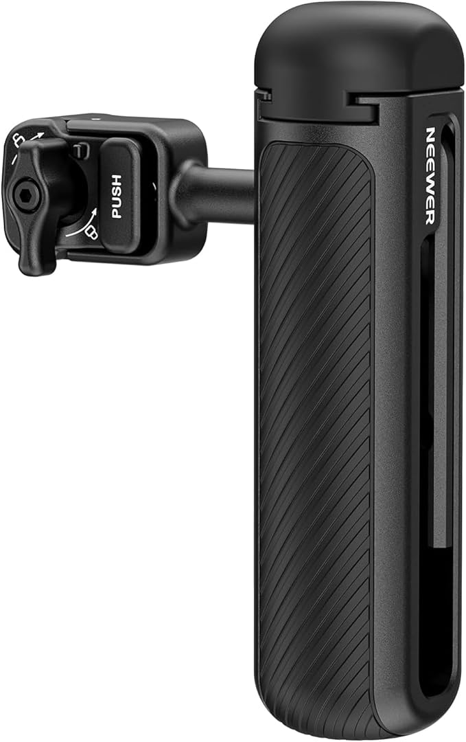 NEEWER PA045E Side Handle with Bluetooth Remote Shutter, Quick Release Clamp, Anti Off Cold Shoe for NEEWER 2nd Gen Phone Cage for 15 Pro/15 Pro Max/S24 Ultra, Silver Lock by Neewer