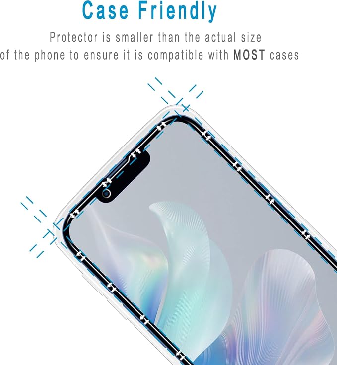 2+2 Pack Privacy Screen Protector for iPhone 13 Tempered Glass | Anti-Spy Privacy Protection, with Camera Lens Protector, Anti Scratch, Bubble Free - Image 4