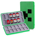 Game Card Case for Nintendo Switch/Switch 2/OLED/Lite, Portable Switch Game Case Magnetic Closure Games Holder with 24 Slots for Games Cards & SD Cards Durable Cartridge Cases Hard Shell, Green by Sunmike
