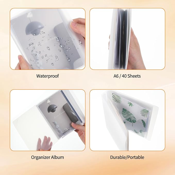 A6 Storage Folder with Tweezers, A6 Clear Sticker Photo Storage Album, Sticker Collecting Album Organization, Stamp Cutting Dies Storages Book Organizer Folder for Cutting Dies Stencil Embossing Craft - Image 4