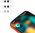 3 Pack Ultra Thin Front Camera Privacy Cover for iPhone | For iPhone 14/15/16/17 Pro Pro Max, thin clear adhesive slider, full Face ID access, anti-spy anti-scratch, 2 Black 1 Silver by Unknown