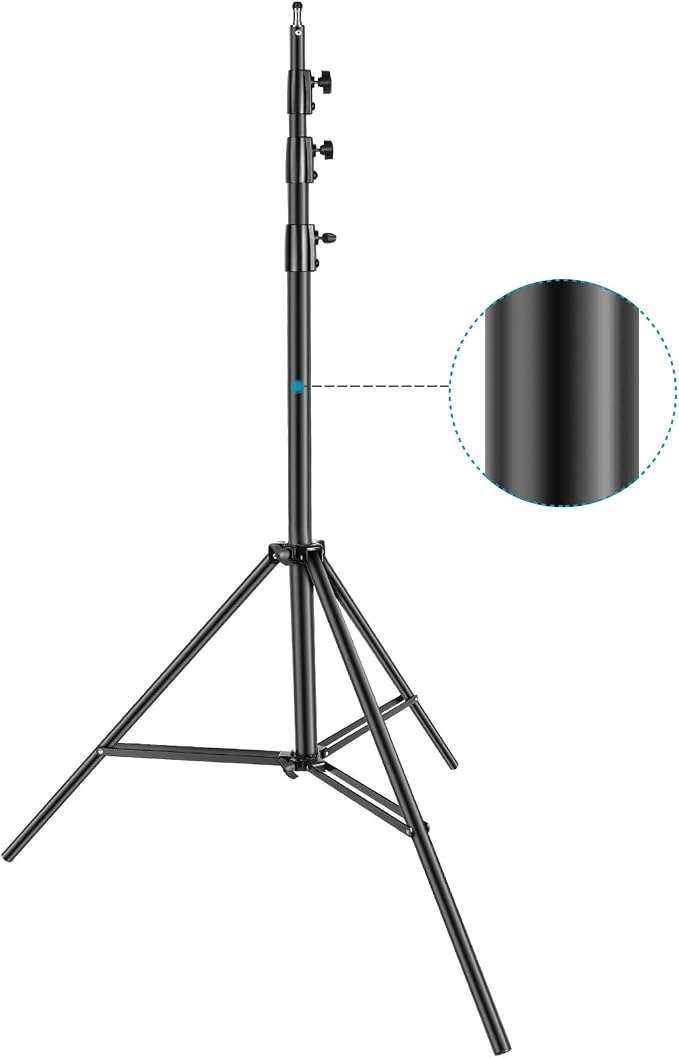 NEEWER Heavy Duty Light Stand, 13ft/4m Adjustable Metal C Stand, Black | Photography Tripod, Spring Cushion, 1/4" Screw, for Studio LED Continuous Light Background Flash Strobe, Max Load 22lb/10kg by Neewer