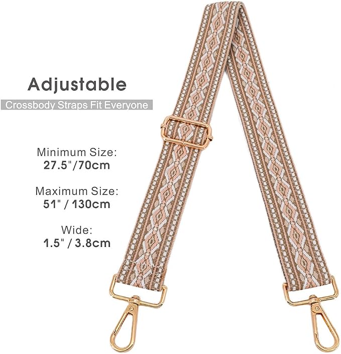 Replacement Purse Strap Shoulder Strap Adjustable Crossbody Strap for Women Crossbody Wide Shoulder Bag - Image 2