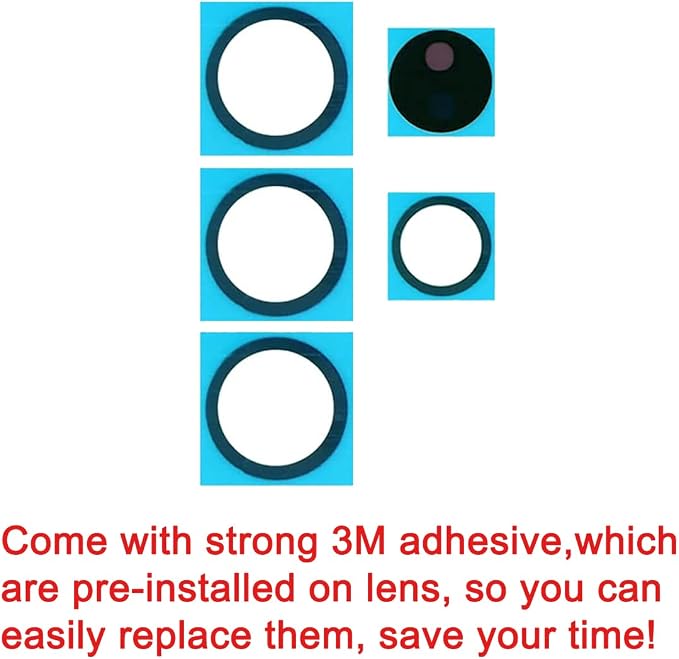 2 Set Back Rear Camera Lens Glass Replacement for Samsung Galaxy S23 Ultra with pre-Installed Adhesive and Reparing Toolkit - Image 4