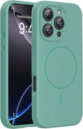 miracase Magnetic for iPhone 16 Pro Max Case, [Soft Anti-Scratch Microfiber Lining], Compatible with MagSafe, Liquid Silicone Case Shockproof Drop Protection Phone Case for 16 ProMax,Midnight Green | Compatible with MagSafe, Soft Microfiber Lining, Pre... by Miracase