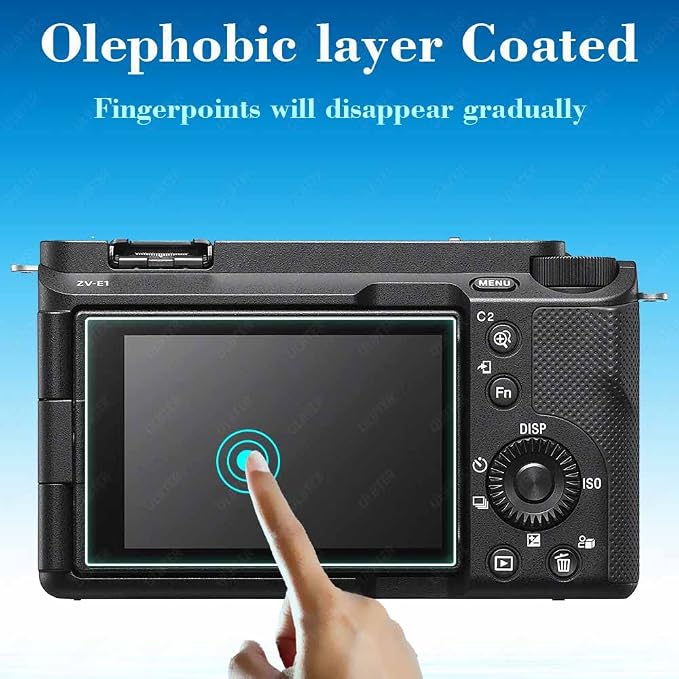 ULBTER Screen Protector for Sony Alpha A7C II A6700 A7CII ZV-E1 [3+2Pack] | 3 Pcs Tempered Glass for Sony ZVE1 A7C2 6700 7C II & 2 Hot Shoe Cover 0.3mm 9H Hardness Anti-Scrach Anti-Bubble - Image 4