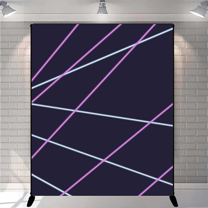 Laser Line Photography Backdrop Neon Laser Tag Birthday Party Night Game On Indoor Photobooth Background Glow Photo Studio Backdrops Fabric 8x10ft - Image 3
