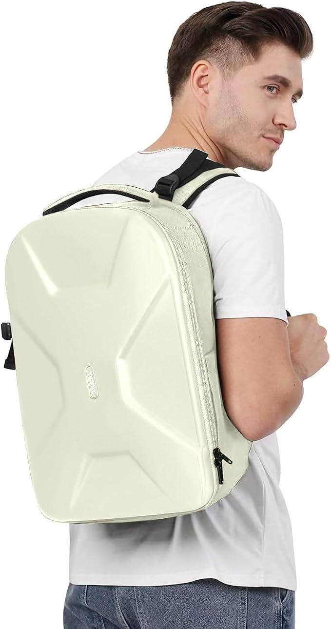 MOSISO Camera Backpack, DSLR/SLR/Mirrorless Photography Camera Bag | 15-16 inch Waterproof Hardshell Case with Tripod Holder&Laptop Compartment Compatible with Canon/Nikon/Sony, Beige - Image 6