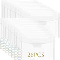 20Pieces Clear Stamp and Die Storage Pockets,48PCS Label Stickers,tamp Storage Bags, Plastic Envelopes,Scrapbooking Storage Die Cuts for Stencil Storage Card Making Cutting Dies Arts Crafts 7x5inch by CYFUNDESIGN