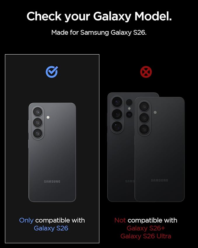Spigen Camera Lens Protector for Galaxy S26 - Black [2 Pack] | GlasTR EZ Fit Optik Pro, 9H+ Tempered glass, Scratch resistant, Original photo quality, Auto-align tray, Case-friendly - Image 2