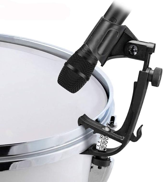 Adjustable Drum Rim Mic Clips, Microphone Mount Clamp (Pack of 2) | Rim-Mount Mic Clips Position Microphones Without a Floor Stand, Check Drum Rim and Microphone Fit Before Purchase - Image 2
