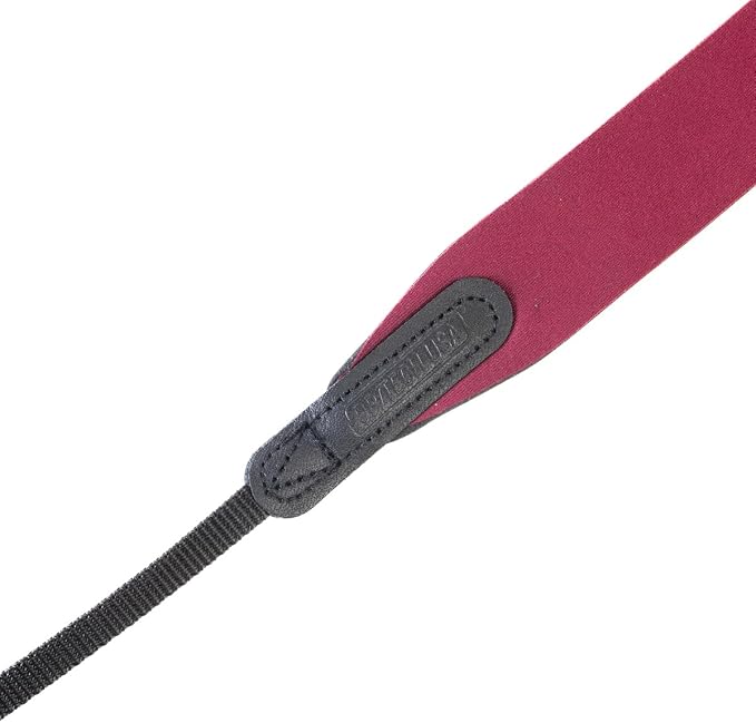 OP/TECH USA E-Z Comfort Neoprene Neck Strap - Lightweight, Padded, Adjustable Strap for DSLR, Mirrorless & Binoculars (Cabernet) - Made in USA - Image 2