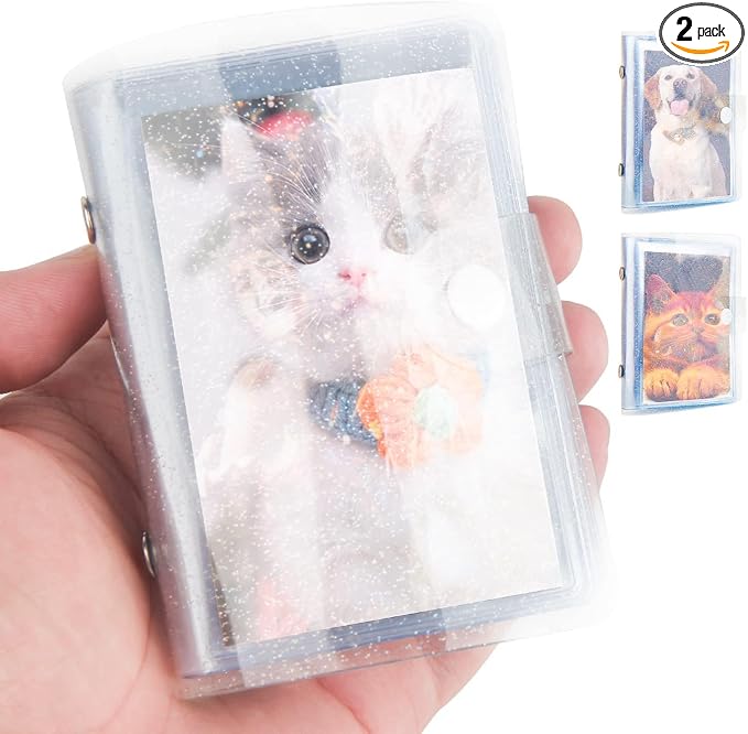 Ruibytree 2 Pack Small Photo Album 2x3 for Fujifilm Instax Mini, White | 72 Instant Photo Capacity, Portable Size, Acid-Free Pages, Snap Closure, Fits Polaroid 2x3 Prints, Carry Favorite Memories by 2x3PhotoAlbum4x6PhotoAlbum35x425PhotoAlbumGoPhotoAlbum85x11VinylStickerPaper