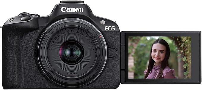 Canon EOS R50 Mirrorless Camera (Black) with RF-S 18-45mm F4.5-6.3 is STM Lens 5811C012 Bundle with Deco Gear Photography Bag + 2 x Battery + 128GB Memory Card + Photography Pro + Accessories Kit - Image 2