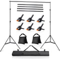 Photo Video Studio 10x7Ft (WxH) Adjustable Background Stand Backdrop Support System Kit with Carry Bag by LDGHO