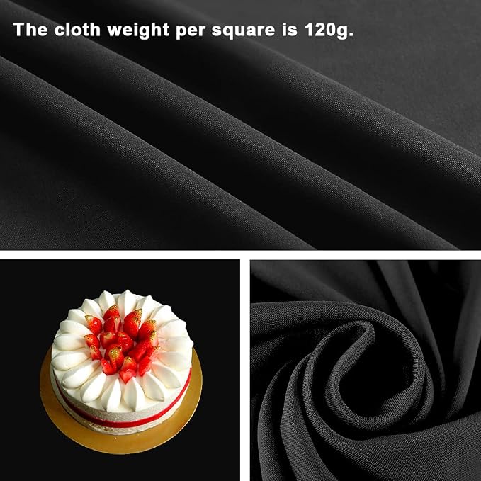 10X12ft Black Backdrop, LCUIRC Photo Backdrop Curtain Polyester Background for Portraits Pet Photoshoot and Birthday Party Halloween Decoration - Image 7