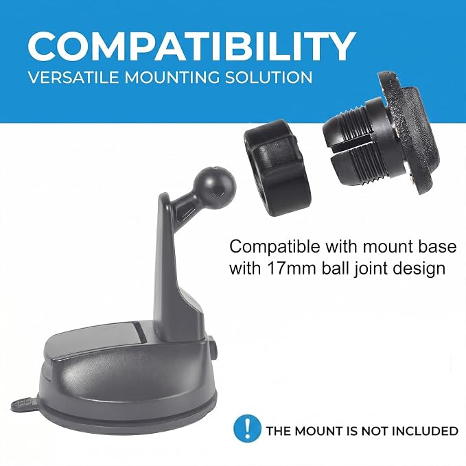 Universal Ham CB Radio Microphone Hanger, Round Knob Mic Holder Mount with 17mm Ball Joint Adapter for Motorola HLN9073B CDM1250 GM3688 GTX800 Kenwood TK768G TK868G TM471A Two Way Radio - Image 4