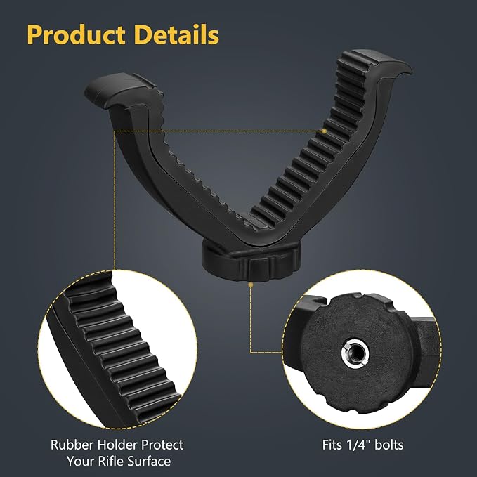 CVLIFE V Yoke Holder Shooting Rest Shooting Tripod Rifle Rest | Portable V Yoke Rest Mount Tripod for Rifle Shooting V Yoke Head for Outdoors Activities - Image 3