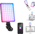 NEEWER VL67C RGB Selfie Light with App Control, 94 LED CRI97 2000mAh | Rechargeable, Cold Shoe Mount Camera Light, Portable Front & Back Phone Clip, for TikTok, Video Conference Light for Laptop by Neewer