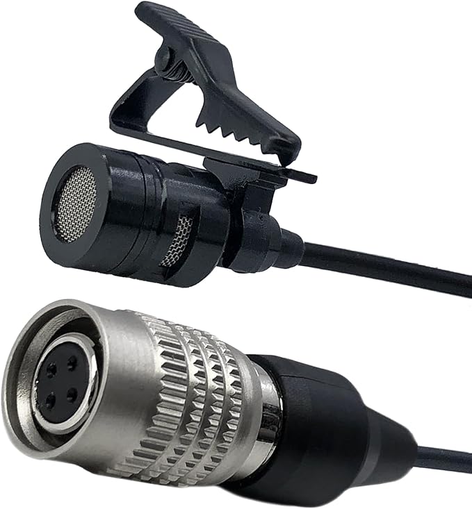Lavalier Lapel Microphone Unidirectional Condenser Mic for Audio-Technica Wireless Bodypack Transmitter ATW-110G, ATW-T310, ATW-T701,ATW-T1000, ATW-T1001, ATW-T1000 (Hirose 4 Pin Plug) by NewTH