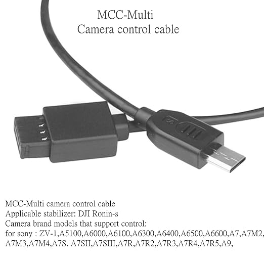 for DJI Ronin-S to Sony Camera Control Cable (MCC-Multi) 13.8in/35cm Extension Cord for Shutter Release Video Record Start/Stop & Focus Compatible with A7/A9/A7R/A7S/A6000/A6300/A6500/A1/ZV-1 Series - Image 7