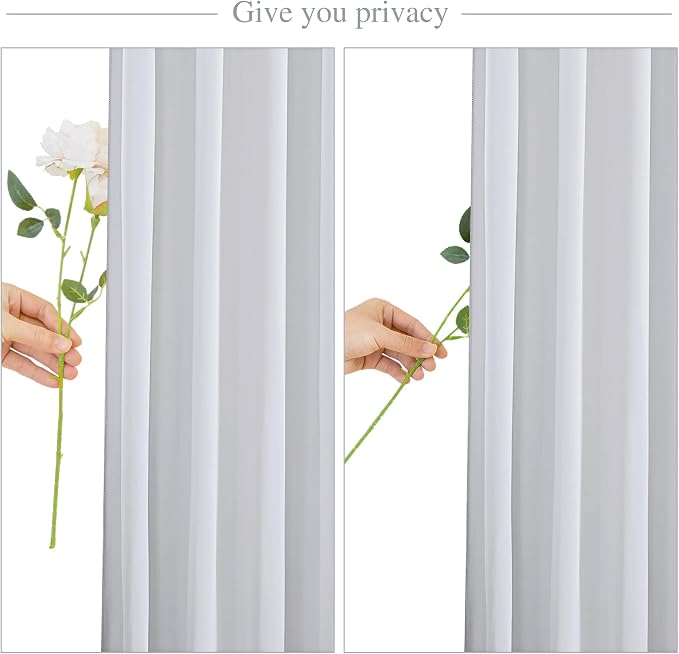 Tao-Ge 10x10 Silver Grey Backdrop Curtain for Parties Wedding Wrinkle Free Silver Grey Photo Curtains Backdrop Drapes Fabric Indoor and Outdoor Decoration for Birthday Party 5ft x 10ft,2 Panels - Image 7